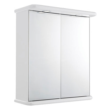 Ultra Niche Double Mirror Cabinet with Light, Shaving Socket and Digital Clock - LQ387 Profile Large