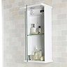 Ultra Niche Single Mirror Cabinet with Light, Shaving Socket and Digital Clock - LQ386  Feature Larg