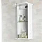 Ultra Niche Single Mirror Cabinet with Light, Shaving Socket and Digital Clock - LQ386 Feature Larg