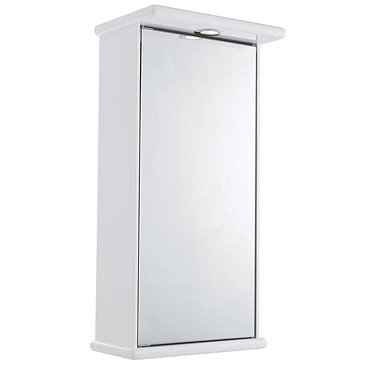 Ultra Niche Single Mirror Cabinet with Light, Shaving Socket and Digital Clock - LQ386 Profile Large