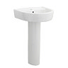 Ultra - Orb 1 Tap Hole Basin and Pedestal Set - 2 size options Large Image