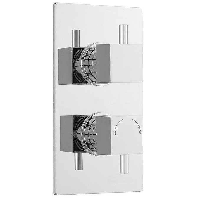 Ultra Pioneer Square Concealed Twin Shower with Built-in Diverter Large Image
