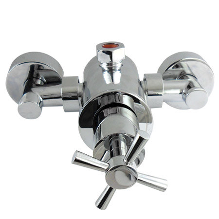 Ultra Pixi Sequential Exposed Thermostatic Shower Valve with Rigid Riser Kit - Chrome Feature Large Image