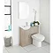 Ultra Portland Vanity Unit Cloakroom Suite W920 x D200mm - Light Oak Profile Large Image