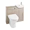 Ultra Portland Vanity Unit Cloakroom Suite W920 x D200mm - Light Oak Large Image