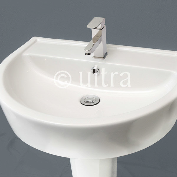 Ultra - Priory 600 Basin 1TH & Semi Pedestal - CPR001 Profile Large Image