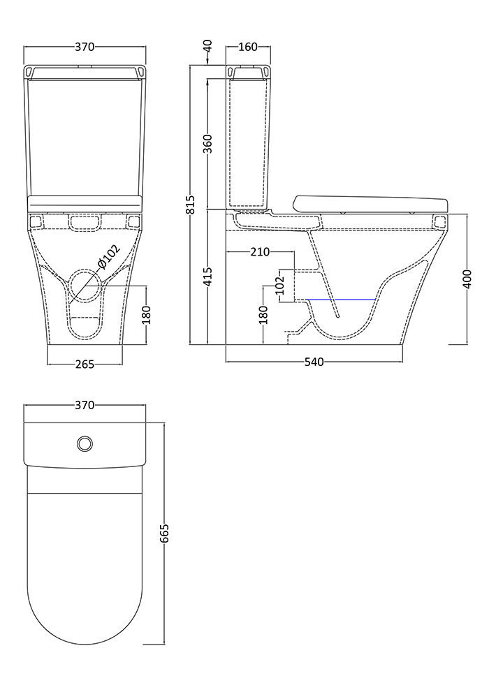 Ultra Priory BTW Close-Coupled Toilet with Soft-Close Seat