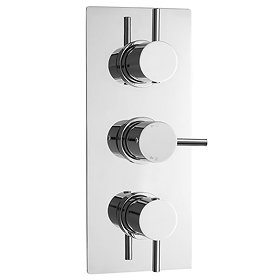 Ultra Quest Concealed Thermostatic Triple Shower Valve with Built-in Diverter Large Image