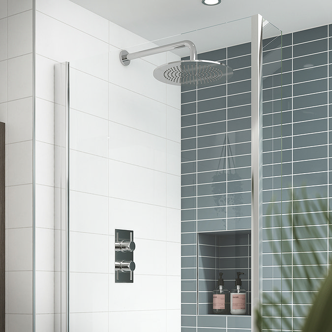 Ultra Quest Rectangular Concealed Thermostatic Twin Shower Valve - QUEV51  Feature Large Image