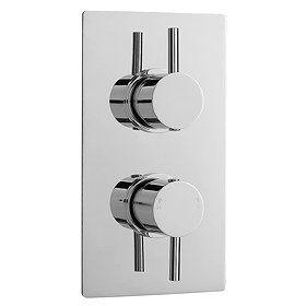 Ultra Quest Rectangular Concealed Thermostatic Twin Shower Valve - QUEV51 Large Image