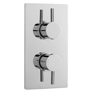 Ultra Quest Rectangular Concealed Thermostatic Twin Shower Valve - QUEV51  Profile Large Image