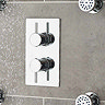 Ultra Quest Rectangular Twin Shower with Built-in Diverter - QUEV52 Profile Large Image