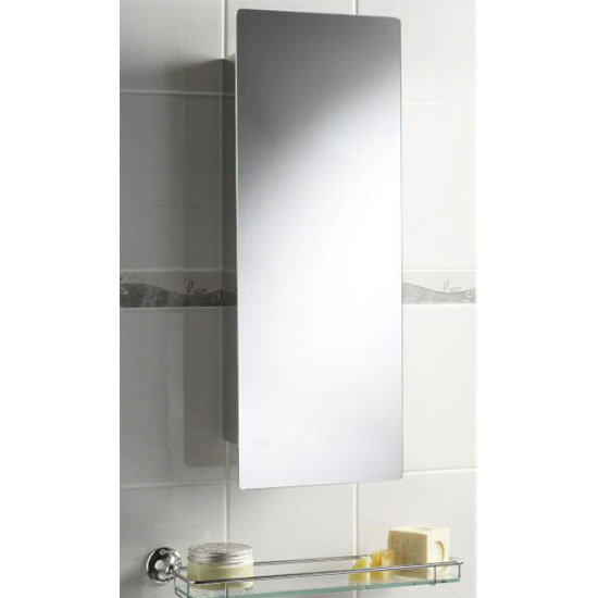 Ultra Reveal Mirrored Cabinet with Hinged Door - LQ384 Profile Large Image