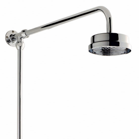 Ultra Rigid Riser with 5 Inch Shower Head - Chrome - JTY021 Profile Large Image