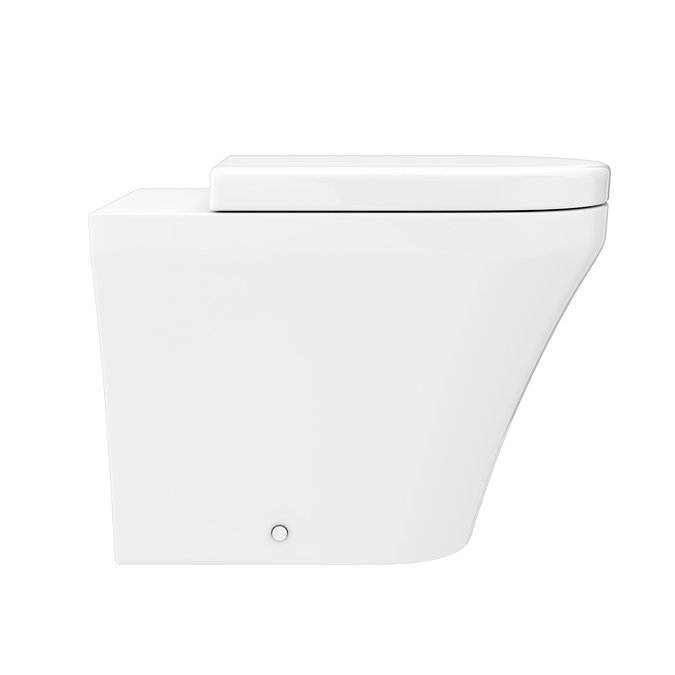 Hudson Reed Luna Round Back To Wall Pan with Top-Fixing Soft Close Seat - CPA008  In Bathroom Large 