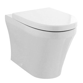 Hudson Reed Luna Round Back To Wall Pan with Top-Fixing Soft Close Seat - CPA008 Large Image