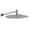 Ultra Round Fixed Shower Head and Contemporary Arm - Chrome Large Image