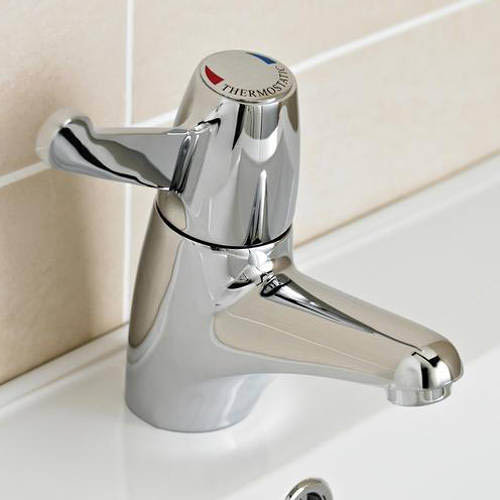Ultra Sentry Thermostatic Mono Basin Mixer Tap with Flexi Tails - CD350  Profile Large Image