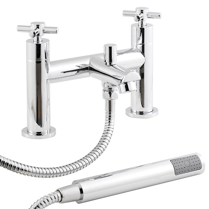 Ultra Series 1 Bath Shower Mixer with Shower Kit & Wall Bracket - Chrome - FJ304 Large Image