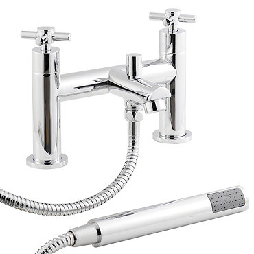 Ultra Series 1 Bath Shower Mixer with Shower Kit & Wall Bracket - Chrome - FJ304 Profile Large Image