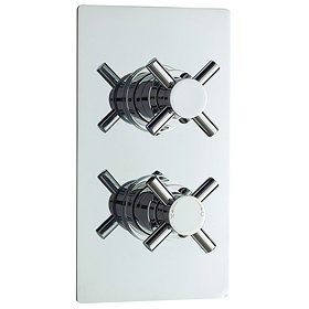 Series 1 Twin Concealed Thermostatic Shower Valve - Chrome - JTY306 Large Image