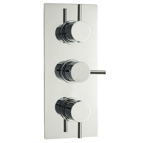 Ultra Quest Triple Concealed Thermostatic Shower Valve - Chrome - JTY314 Large Image