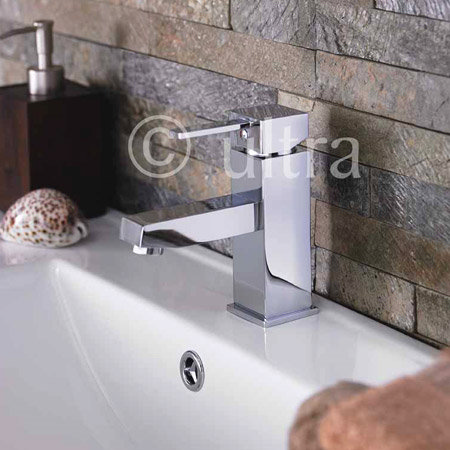 Ultra Series L Mono Basin Mixer Tap Inc. Waste - LTY345 Profile Large Image