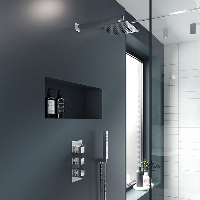 Ultra Series L Triple Concealed Thermostatic Shower Valve - Chrome - JTY303 Standard Large Image