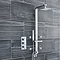 Ultra Series L Triple Concealed Thermostatic Shower Valve - Chrome - JTY303 Profile Large Image