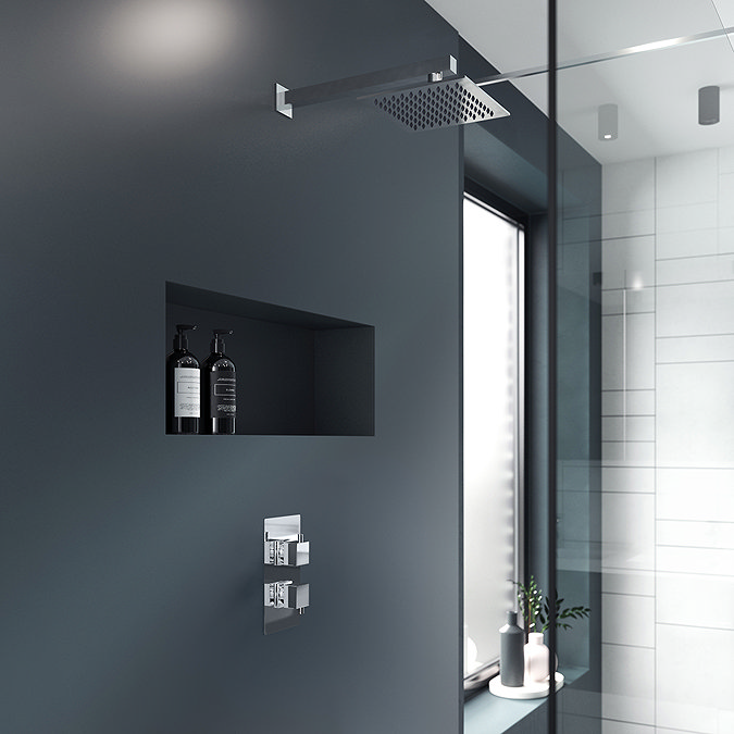 Ultra Series L Twin Concealed Thermostatic Shower Valve - Chrome - JTY301 Feature Large Image