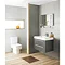 Ultra - Silhouette Wall Mounted Basin Unit W800 x D480mm - Textured Grey - RF037 Feature Large Image