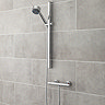 Ultra - Slimline Round Thermostatic Bar Valve - Bottom Outlet - Chrome - VBS014  Profile Large Image