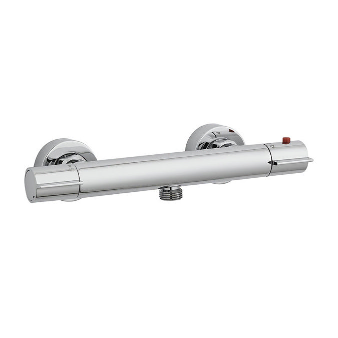 Ultra - Slimline Round Thermostatic Bar Valve - Bottom Outlet - Chrome - VBS014 Large Image