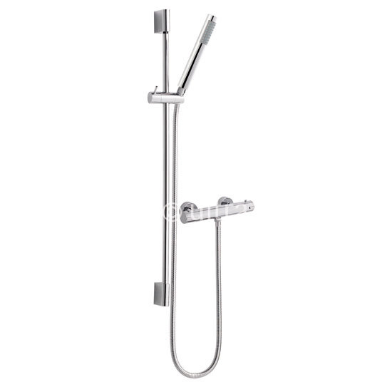Ultra Slimline Thermostatic Bar Shower with Slim Slider Shower Kit - A3048-VBS009 Large Image