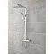 Ultra Square Thermostatic Bar Valve with Rigid Riser Kit - Chrome - A3559 Profile Large Image