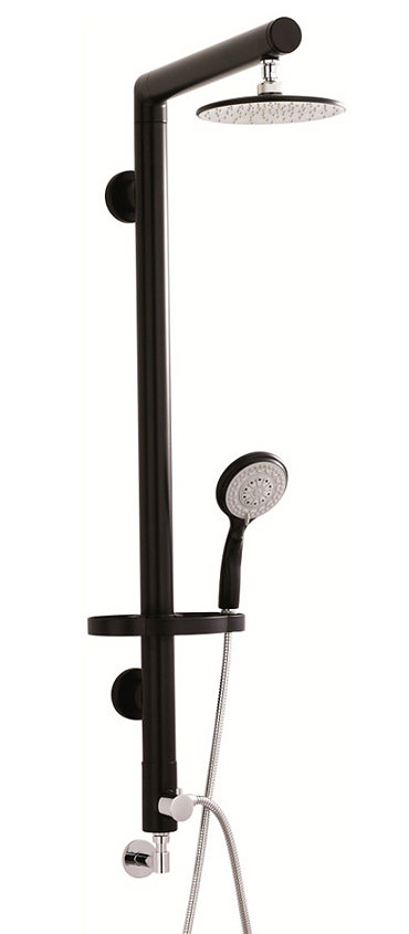 Ultra Symmetry Rigid Riser Shower Kit - Black - A3318 Profile Large Image