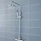 Ultra Telescopic Riser Kit with Round Shower Head - Chrome - A3113  Profile Large Image