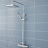Ultra Telescopic Riser Kit with Square Shower Head - Chrome - A3114  Profile Large Image