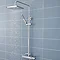 Ultra Telescopic Riser Kit with Square Shower Head - Chrome - A3114  Profile Large Image