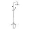 Ultra Telescopic Shower Riser Kit with Round Head and Thermostatic Bar Valve - Top Outlet Large Imag