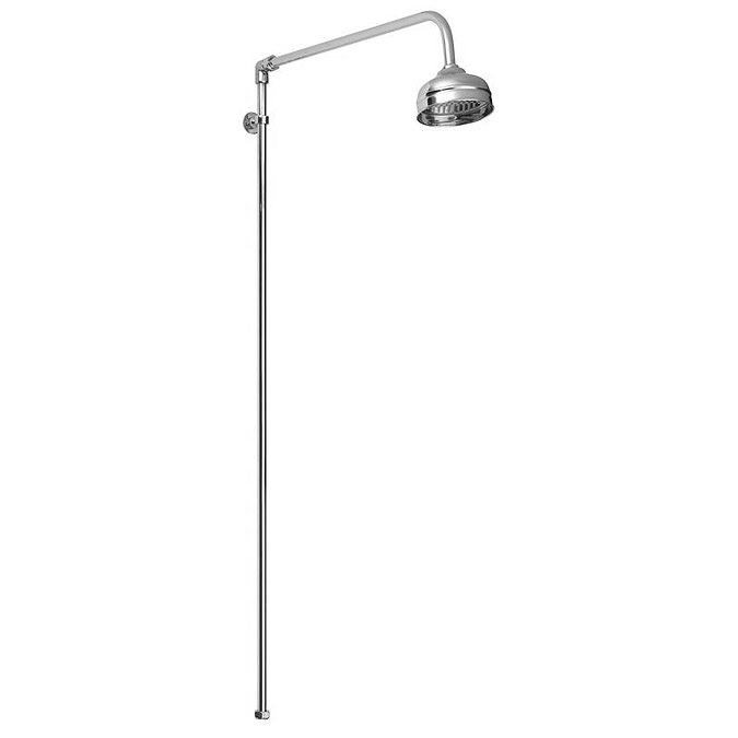 Ultra Traditional Shower Rigid Riser Kit with Swivel - Chrome Large Image