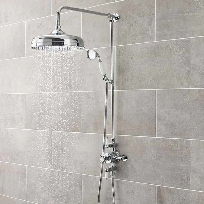 Ultra Traditional Triple Exposed Thermostatic Shower Valve - A3057E Profile Large Image