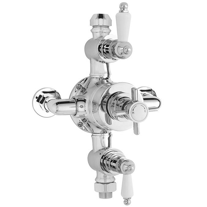 Ultra Traditional Triple Exposed Thermostatic Shower Valve - A3057E Large Image