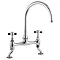 Nuie Traditional Bridge Kitchen Sink Mixer Tap - Chrome - KB316 Large Image