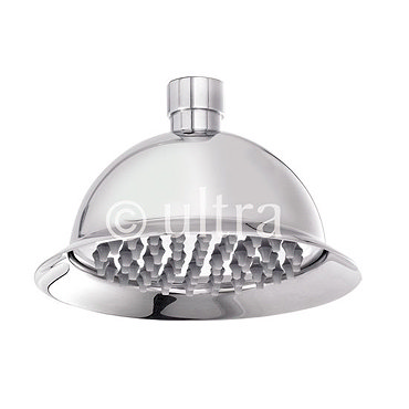 Ultra Traditional Fixed 130mm Rose Shower Head - HEAD55 Profile Large Image