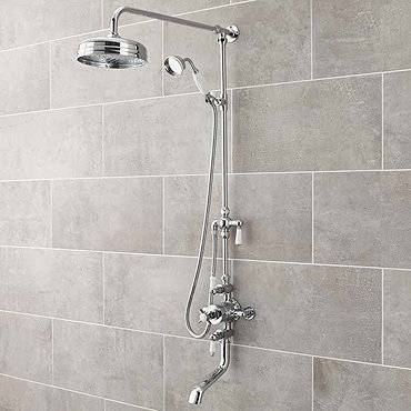 Ultra Traditional Triple Exposed Valve With Spout - Chrome - A3068 Profile Large Image