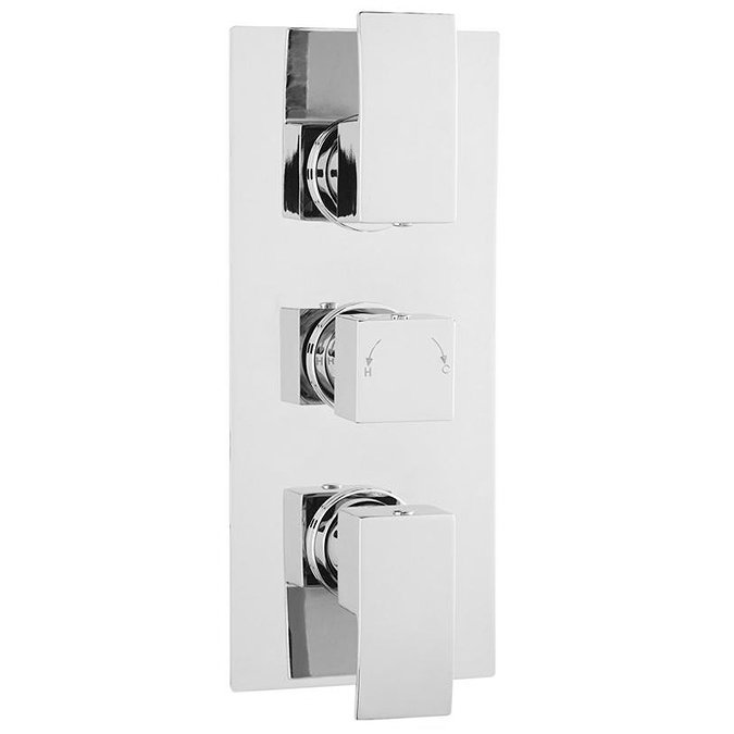 Ultra Vibe Concealed Thermostatic Triple Shower Valve - VIBV53 Large Image