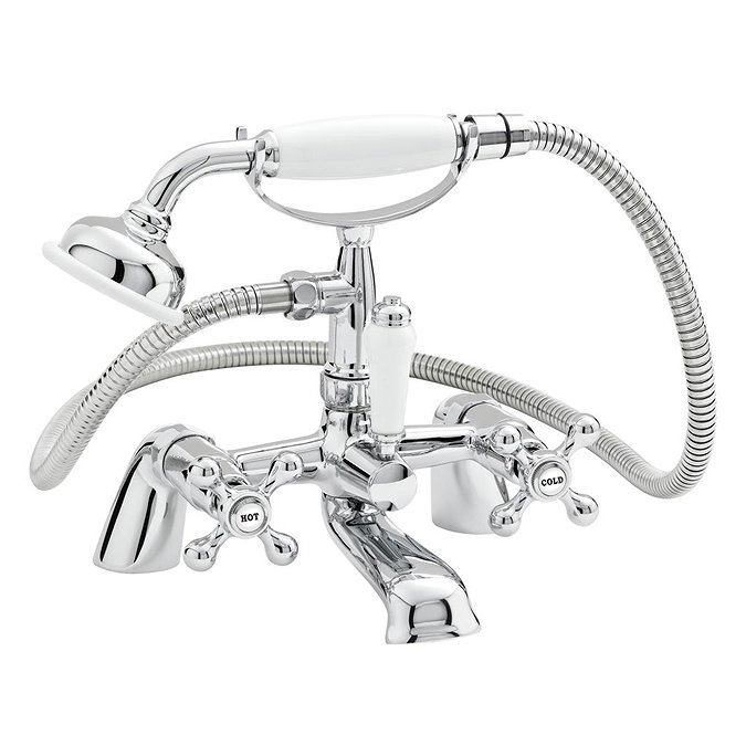 Ultra Viscount Range Bath Shower Mixer with Large Handset - Chrome - X383 Large Image