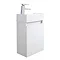 Ultra Zone Compact Wall Hung Basin and Cabinet W400 x D220mm - Gloss White Finish - RF024 Large Image