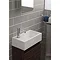 Ultra Zone Compact Wall Hung Basin and Cabinet W400 x D220mm - Walnut Finish - RF022 Feature Large Image